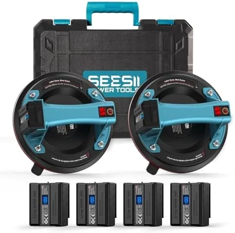 SEESII 8-Inch Electric Tile Suction Cup Lifter, 600 LBS