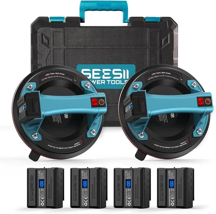 Seesii Akku-Saugheber für Fliesen, 2er-Set Gripsters