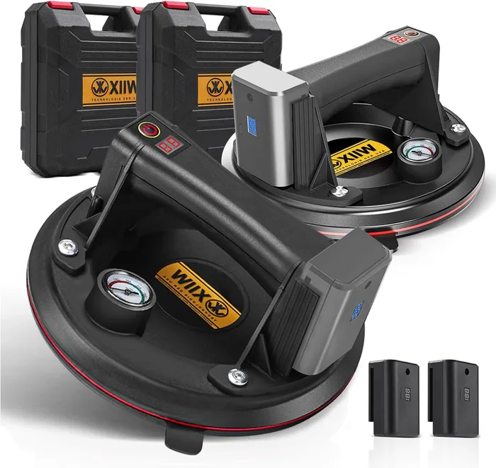 Elektrischer Saugheber Gripster Max 300 kg mit 2 Akkus, LCD-Display und Manometer